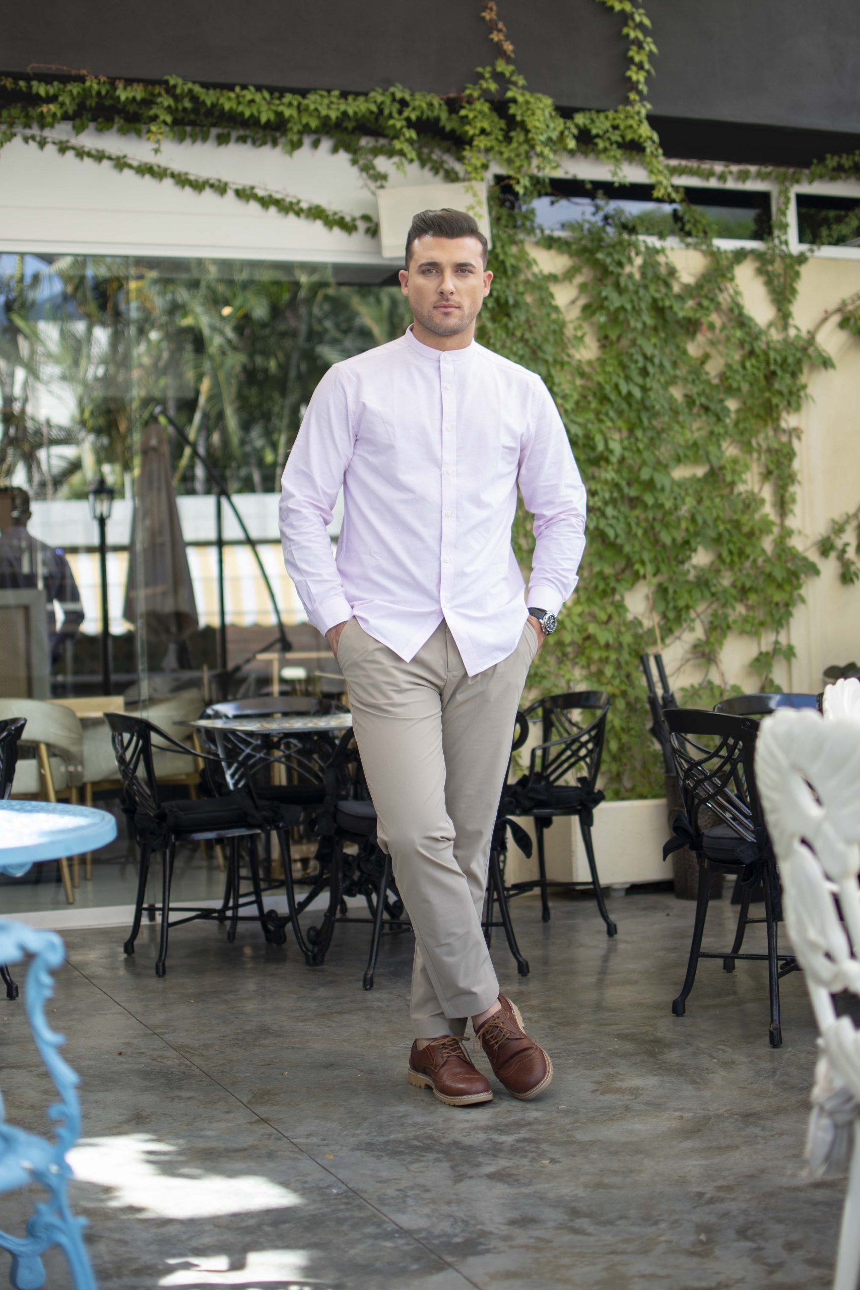 Camisa Manga Larga Rosa - Imagen 2
