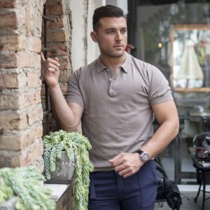 Polo Clásica Beige Topo