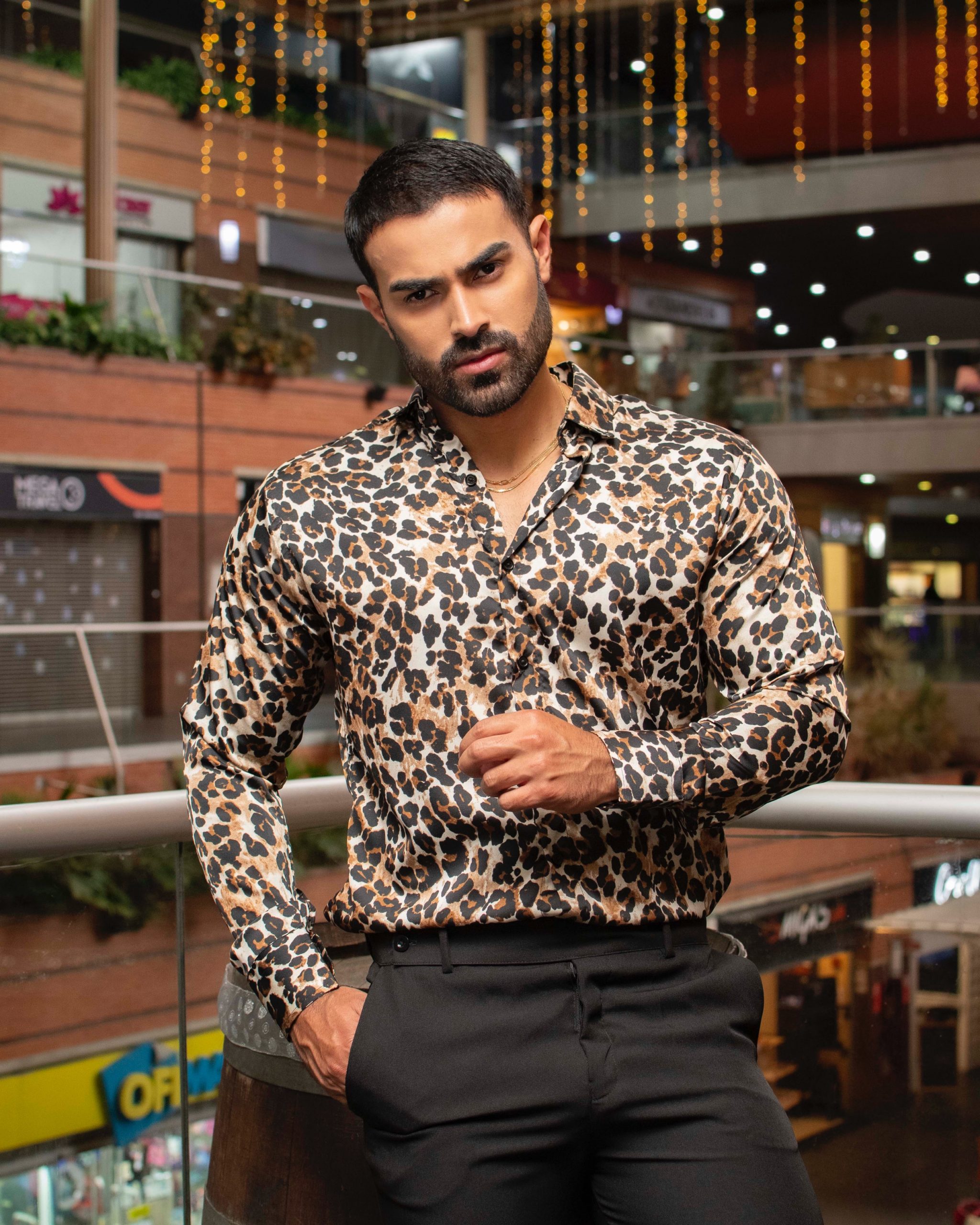 Camisa Animal Print Manga Larga - Imagen 3